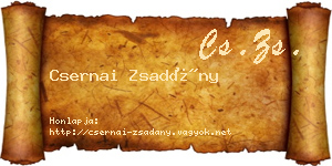 Csernai Zsadány névjegykártya